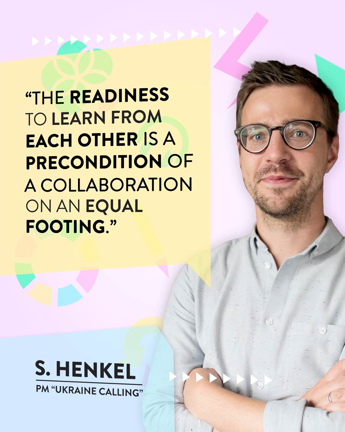 Die Schlatfläche startet das Social Media Porträt zu Stefan Henkel, Ukraine Calling, für das Projekt Dialogue for Future.