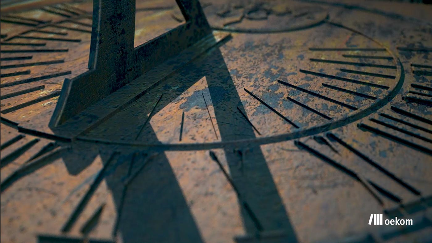 Nahaufnahme einer Sonnenuhr.