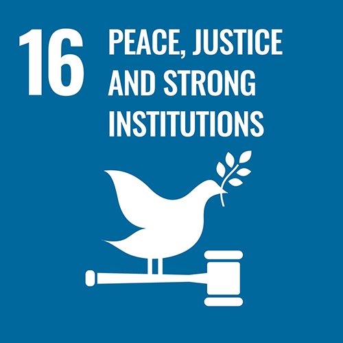 SDG 16 Peace, justice and strong institutions