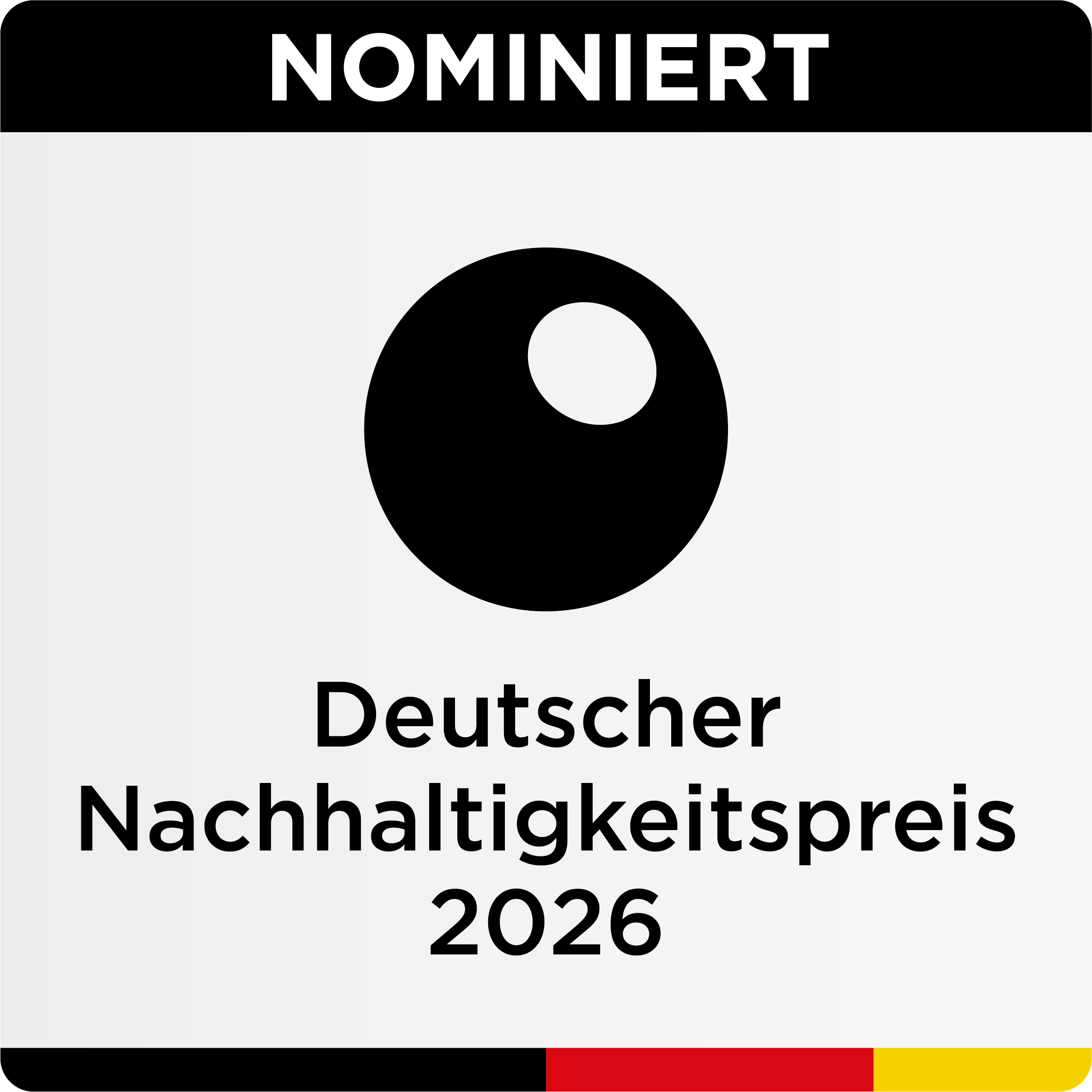 Nominiert für Deutscher Nachhaltigkeitspreis Untermehmen 2026